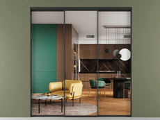 Перегородка Formato внутри проёма трёхстворчатая